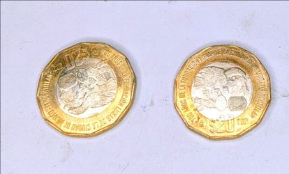"Teocalli" $20 peso coins – 700th anniversary of the founding of Tenochtitlan $12 Each