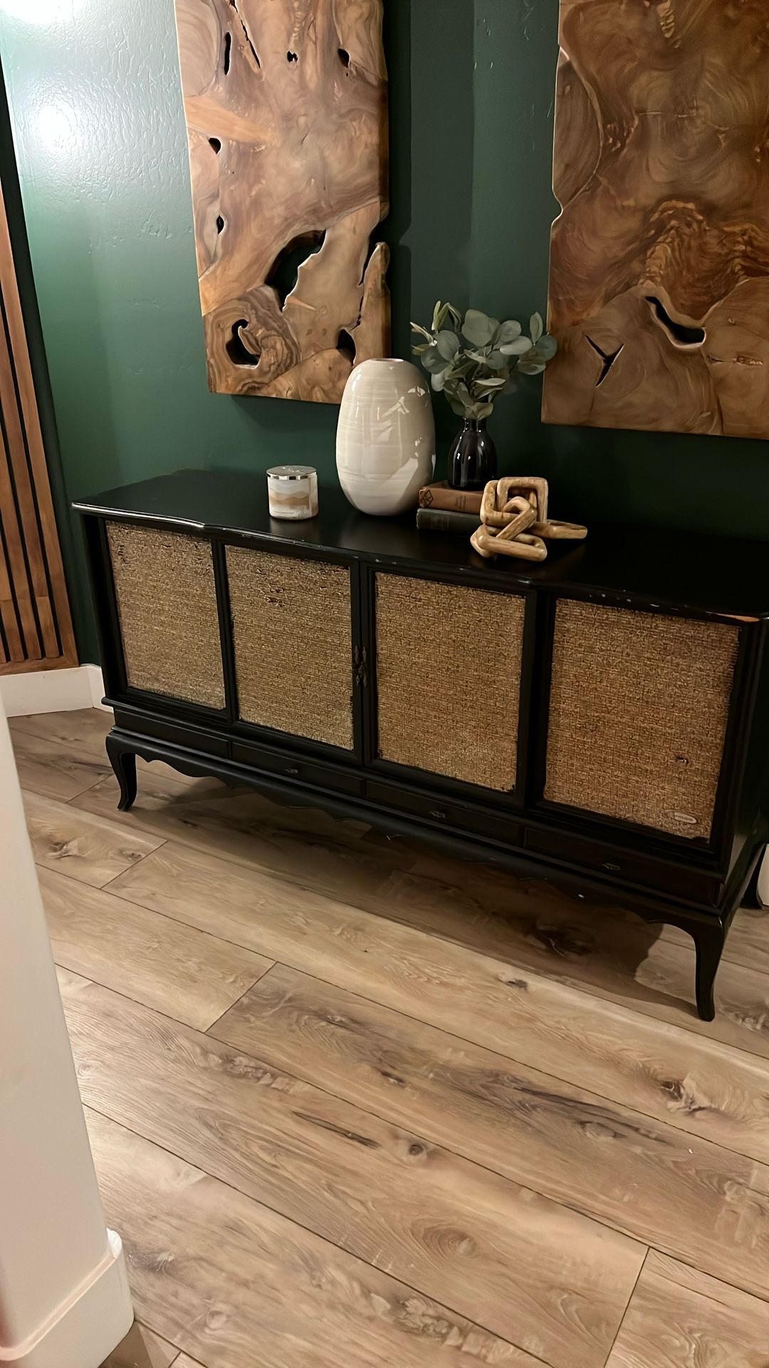 Antique French Black Philco Console