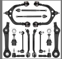 14PCS Front Control Arms with Ball Joints for Chrysler 300 Dodge Challenger Charger Magnum 2WD RWD 2005-2010 | Suspension Kit Tie Rod Ends Sway Bar En