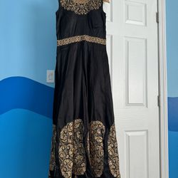 Indian Dress - Black and Gold