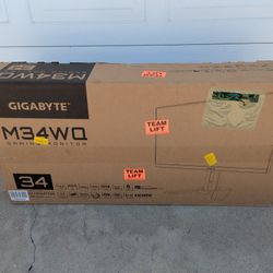 Gigabyte m34wq 34" IPS Ultra Wide Gaming Monitor 1440p 2k WQHD 144Hz Free sync Premium 