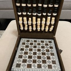 Handmade Chess Board Inlaid Mother of Pearl