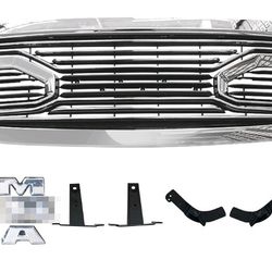 💝 Front Grille Fits For 2013-2018 Ram 1500 Chrome Big Horn Style Hood Bumper Grill #W2019