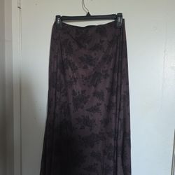 Thorn & Fable Brown Floral Midi Skirt