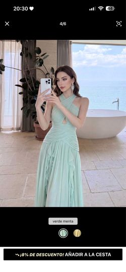 Light green dress prom, wedding,graduation