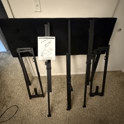 Multi Size Bed Frame With Black Though Headboard 