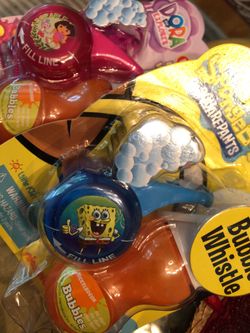 Bubble Whistles Sponge Bob and Dora