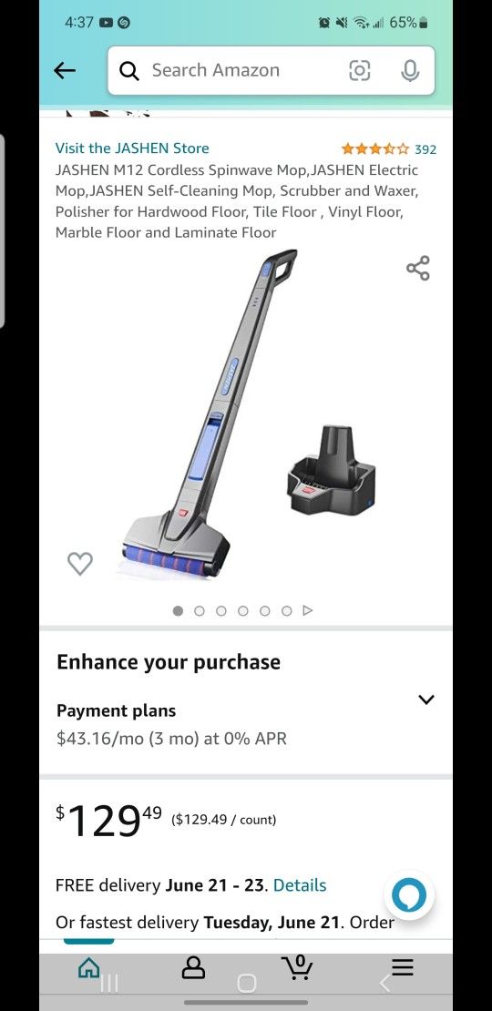 Cordless Spin wave Mop