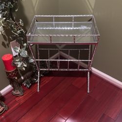 Contemporary Table With Magazine Holder
