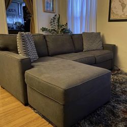 Gray Modern Reversible Sectional Sofa