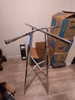 Chrome Metal Clothing Rack Stand