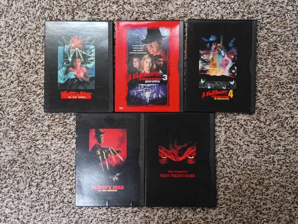 5 Various Nightmare on Elm Street DVDs