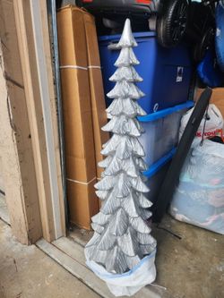 Silver christmas tree decor