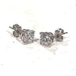 14K White Gold Lab Grown Diamond Stud Earrings