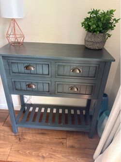 Blue side table