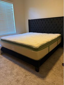 King size bed and frame