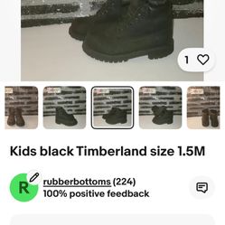 Kids black Timberland