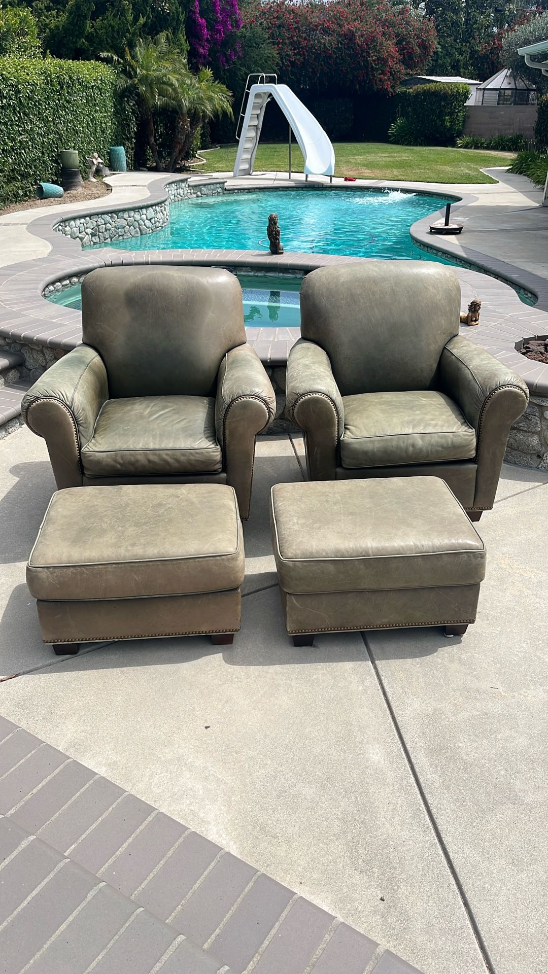 Hancock And Moore Chairs W/ Ottoman  a Free