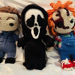 Scary movie Crochet Character Plushies