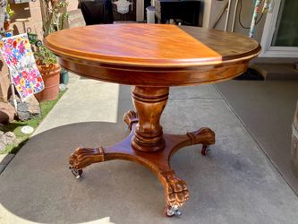 Movable Solid Oak Poker Table