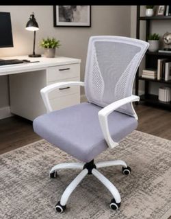 Modern Gray And White Ergonomic Office Chair