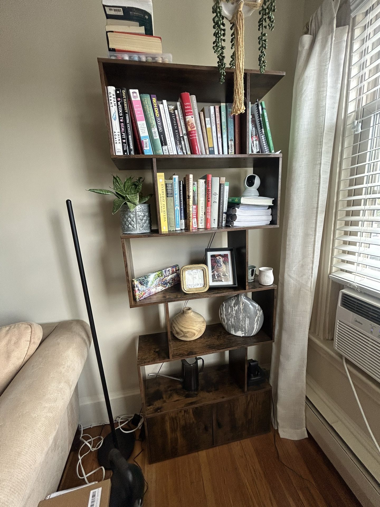6 Tiered Bookshelf With Cabinet - Pickup End Of July