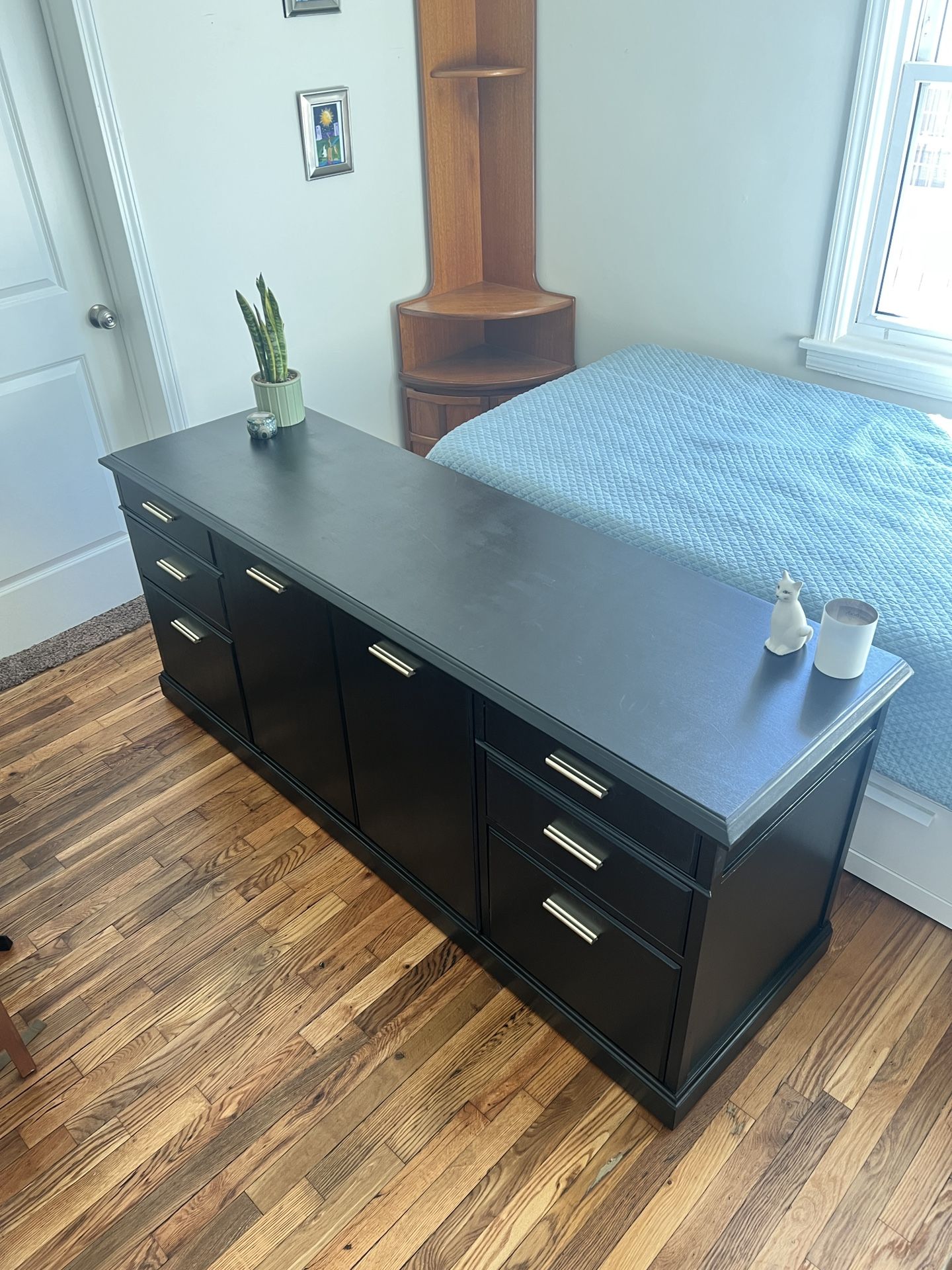 Refinished Black Credenza