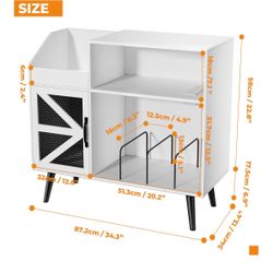 New white record cabinet 