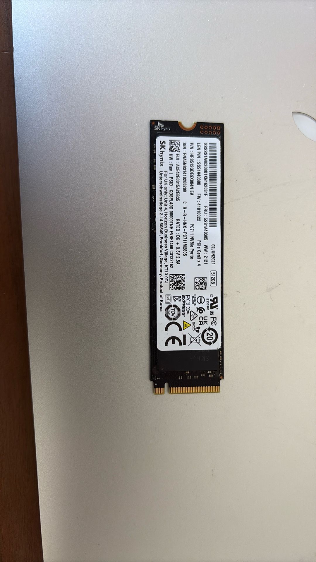 NVME Solid State Drive 512GB