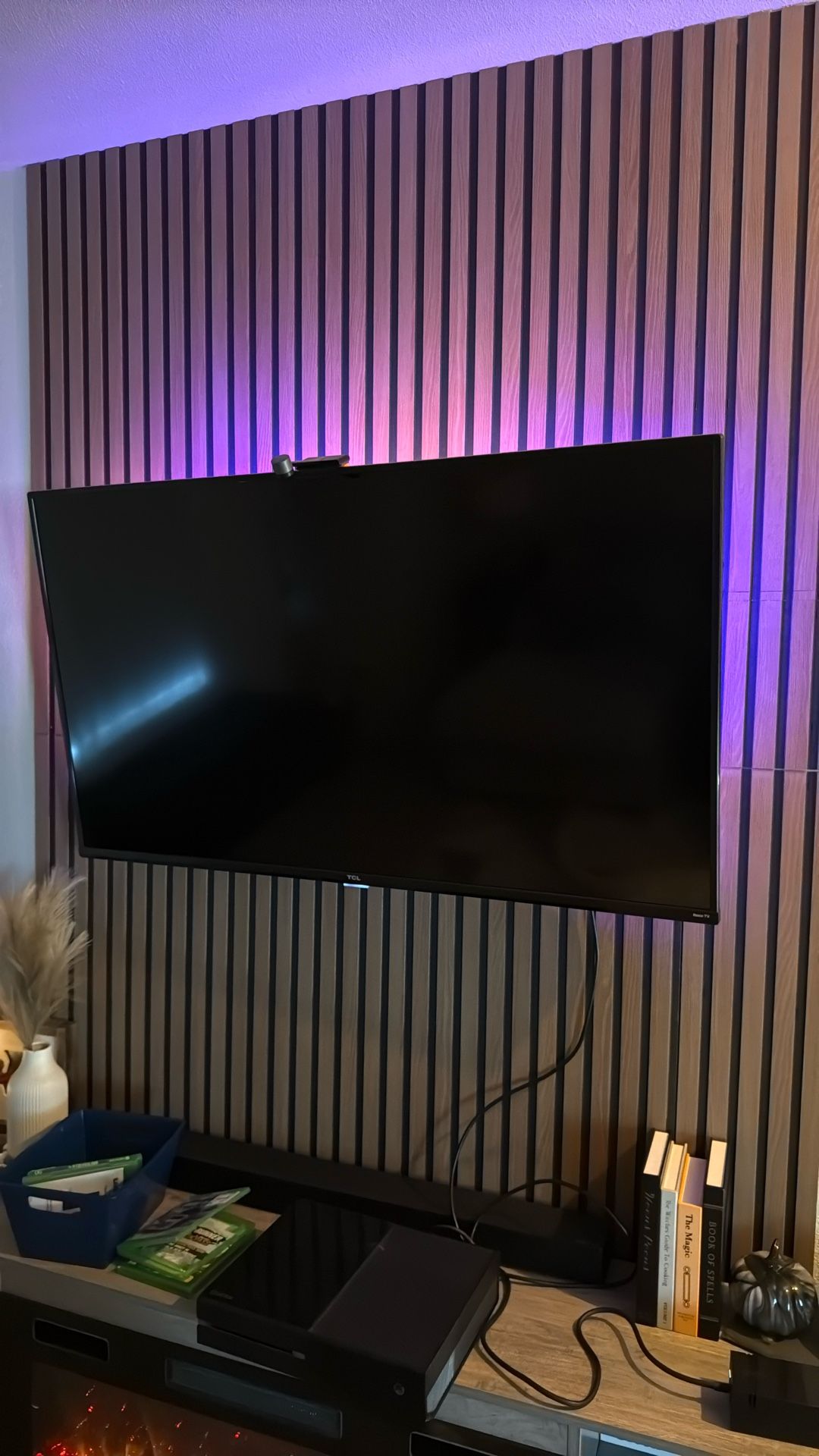 65 Inch TCL Smart TV, remote, 360 Wall Mount, And Govee Dream view Backlight system 