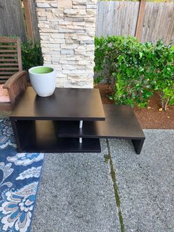 Dark Brown Two-Tier Coffee Table