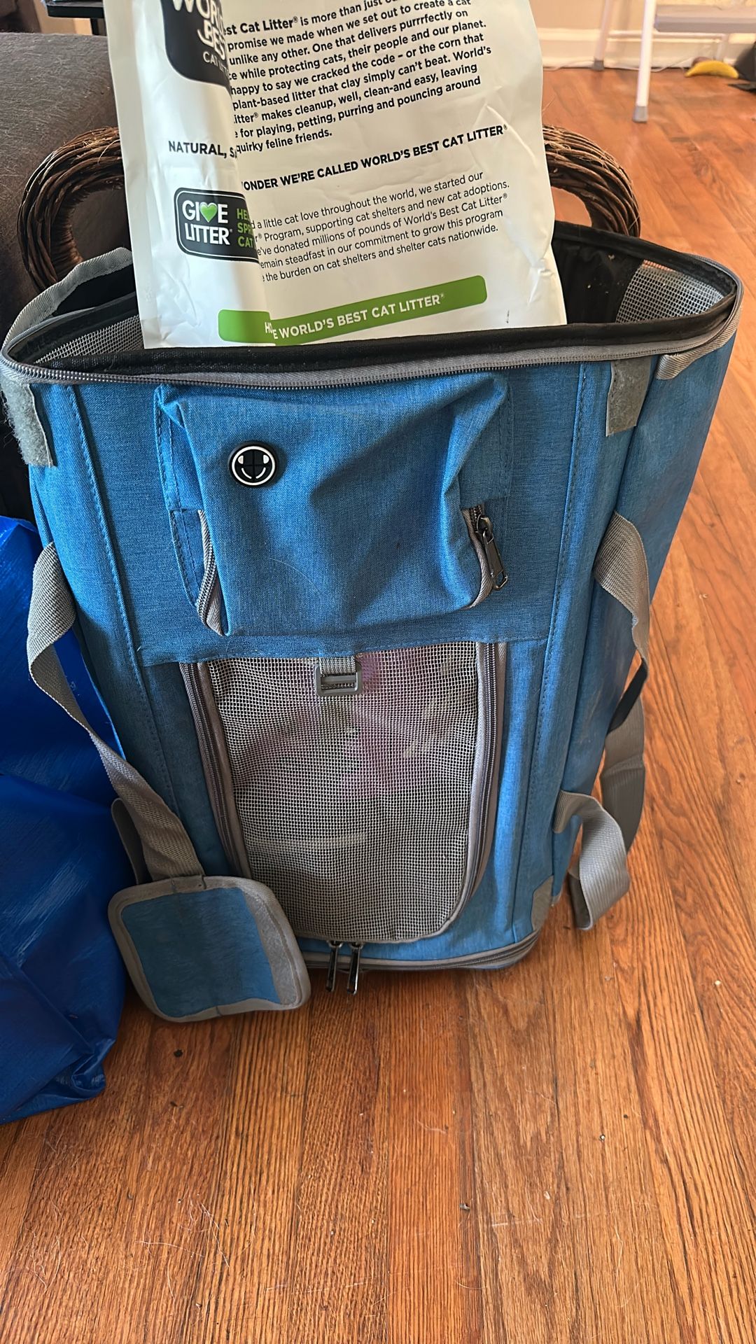 Free Cat Carrier And Small Cat Tree/post