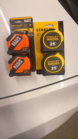 Klein Tools & Stanley FatMax 25ft Tape Measures