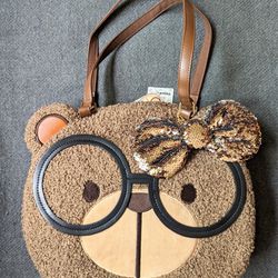 Imported Brown Bear Tote Bag BNWT 