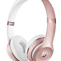 Beats Solo3 Wireless On-Ear Headphones - Apple W1 Headphone Chip, Class 1 Bluetooth, 40 Hours of Listening Time, Built-in Microphone - Rose Gold (Late