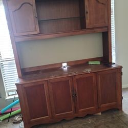 A desk, wardrobe, buffet, pantry.