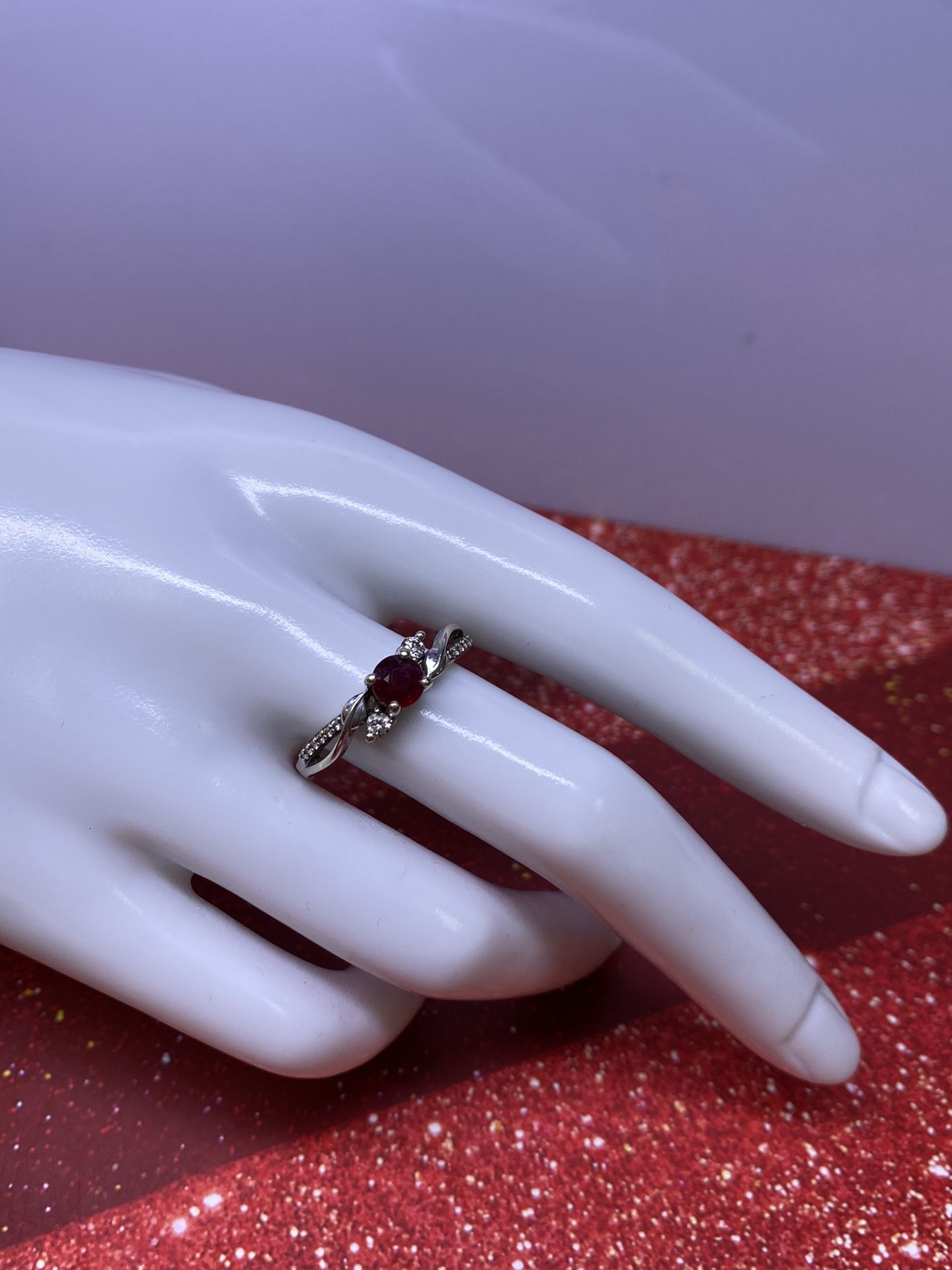 14K Ruby Diamond Ring 