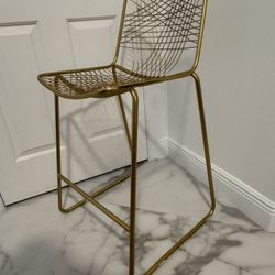 CB2 Alfa Counter Stool Set Of 3 Brass 
