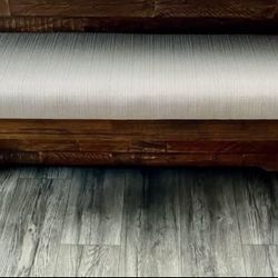 Rustic Upholstered Dining Bench