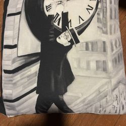 Harold Lloyd Safety Last Decorative Pillow