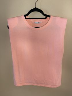Shoulder Padded Coral Top
