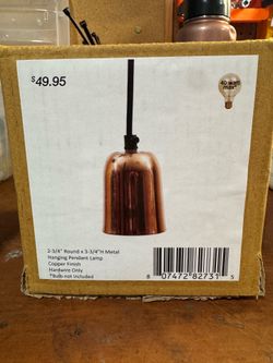 Copper finish pendant lamp