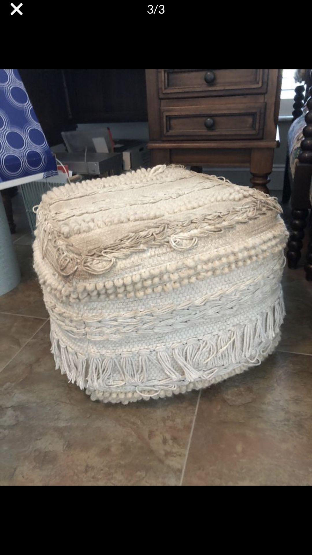 Ottoman removable cover