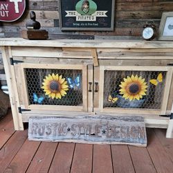 Live Edge Sunflower 🌻 TV Stand 