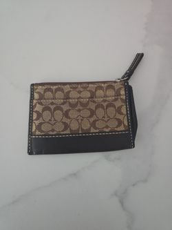 Coach Signature Canvas Cardholder/coin Purse