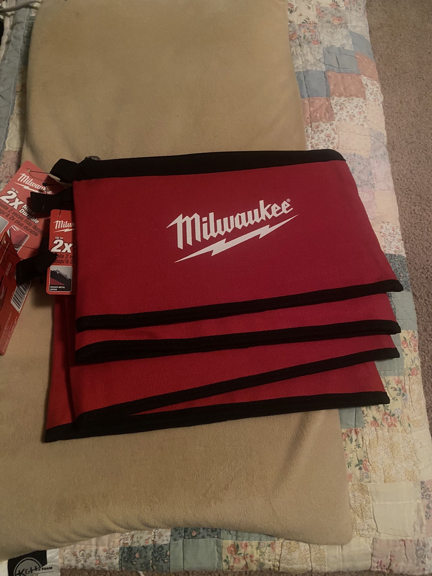Four Mikwaukee Zipper Pouches