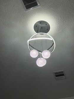 Modern LED Chandelier with Globe Pendants