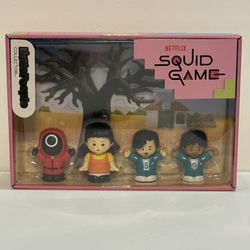 New 2024 Fisher-Price Netflix Squid Game Little People Collector 4 Pack Figures