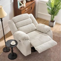 Rocker Recliner Chair With Heating Massage& USB Port