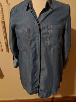 Velvet heart chambray denim shirt size xs